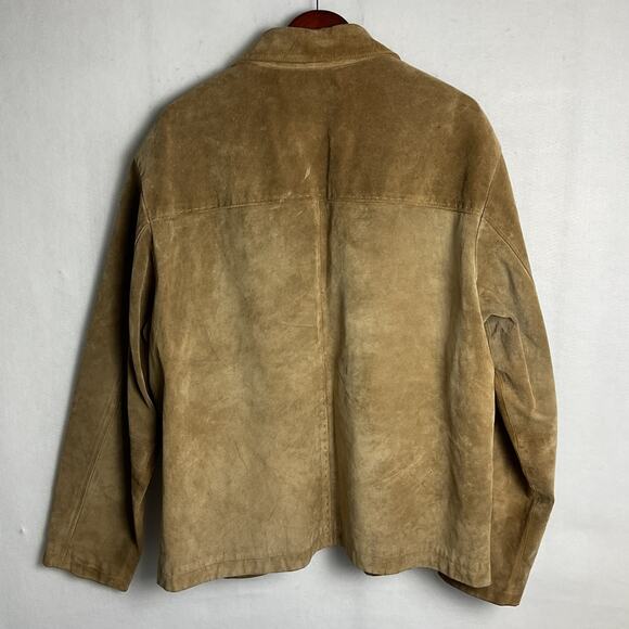 Wilsons Leather Mens Suede Jacket Full Zip with Collar XL 112488 - Picture 4 of 14